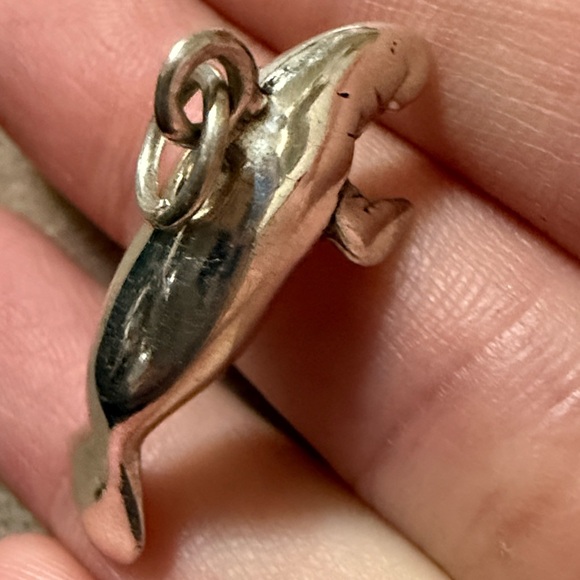 Sterling Silver 925 Manatee Charm Necklace Pendant - Picture 6 of 11